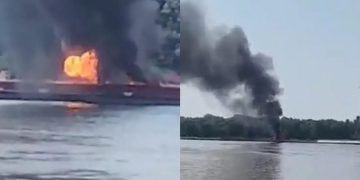 Вертолет столкнулся с линией электропередач и баржей в США: погибли два человека